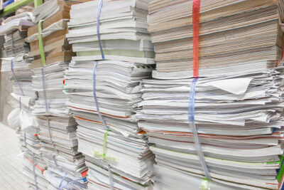 Pile of used paper